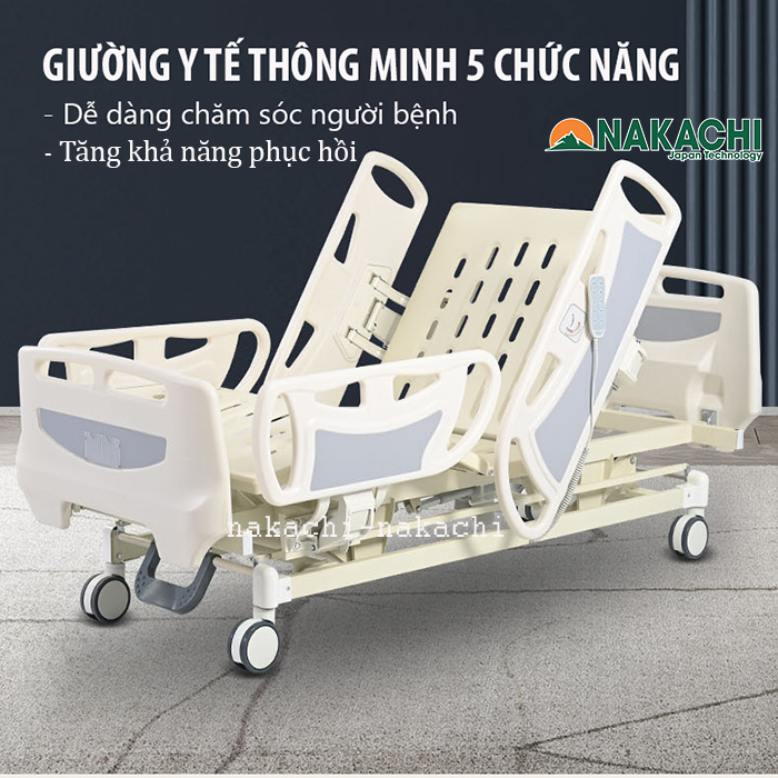 tính năng nâng đầu giường y tế cho người bệnh cao cấp Nakachi NC-A16